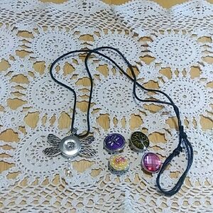 Snap Jewelry Necklace with snap  charms